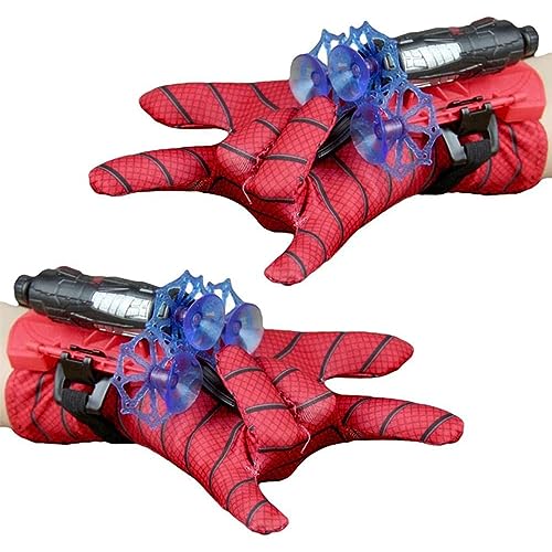 Original Cup® - 2 Handschuhe Spider Man Spinnennetzwerfer für Kinder und Erwachsene - Pfeilwerfer mit Saugnäpfen - Comic-Superhelden-Kostüm - Kostüm Cosplay für Halloween von Original Cup