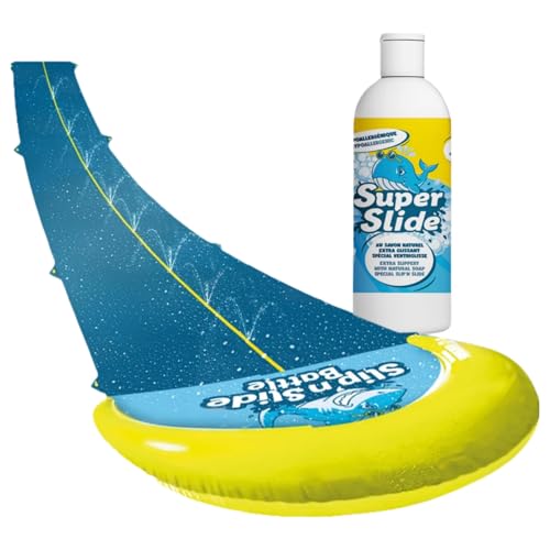 Original Cup® | Wasserrutschmatte Riesen Pack XXL | 1 Rutschmatte Doppelbahn 10 Meter + 1 Liter Extra-Gleitseife 100% natürlich | Premium-Qualität | Slip'n Slide Wasserspiele 100% Fun von Original Cup