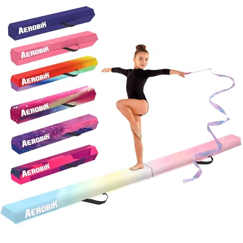 Original Cup Aerobik® Gymnastikbalken Faltbar Regenbogen | Kinder & Erwachsene | Waschbare & Austauschbare Hülle mit Reißverschluss | Stabil, Leicht, rutschfest | 3-Schicht Soft Touch Bezug von Original Cup