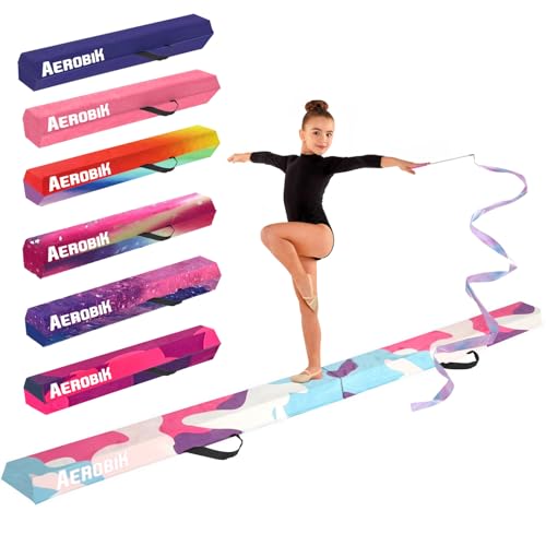 Original Cup Aerobik® Gymnastikbalken Faltbar im Tarnmuster | Kinder & Erwachsene | Waschbare & Austauschbare Hülle mit Reißverschluss | Stabil, Leicht, rutschfest | 3-Schicht Soft Touch Bezug von Original Cup