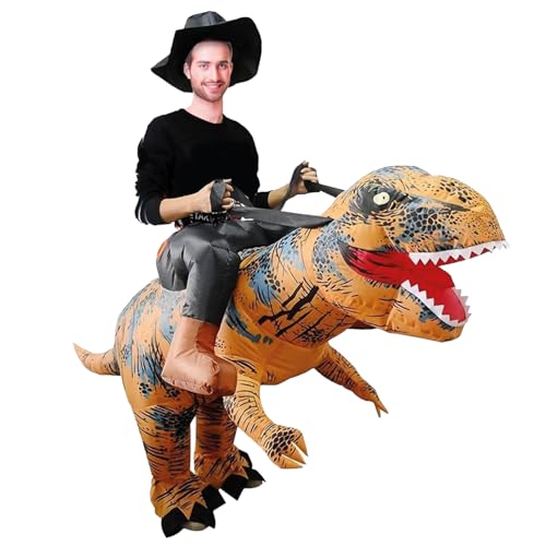 Original Cup AirSuit® Aufblasbares T-Rex Kostüm | aufblasbares Kostüm | Humor | Premium Qualität | Größe 160 bis 190cm | Polyester | angenehm zu tragen | strapazierfähig | inkl. Aufblassystem von Original Cup