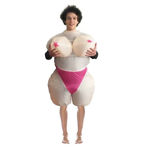 AirSuit® Aufblasbares Kostüm Nippel | Ausgefallenes Auflbaskostüm | Premium Qualität | Größe Erwachsene 160 bis 190cm | Polyester | Angenehm tragbar | Resistent | Mit Aufblassystem | OriginalCup® von Original Cup