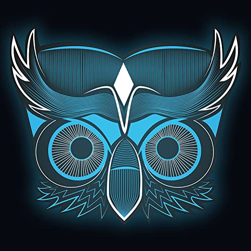 Original Cup | Electro Maske Lumineszierende Eule | LED-Maske Owl | Premium Qualität | Ändert Sich mit Musik und Klang | Halloween Kostüm von Original Cup