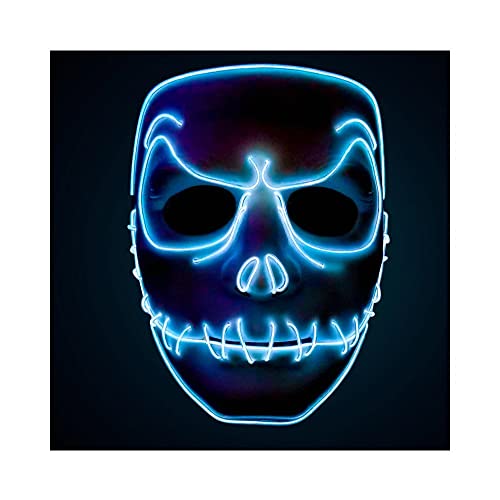 Original Cup | LED-Licht Maske Jack | Premium Qualität | Feste Kunststoff | 3 Blinkmuster | Neon Maske | Halloween von Original Cup