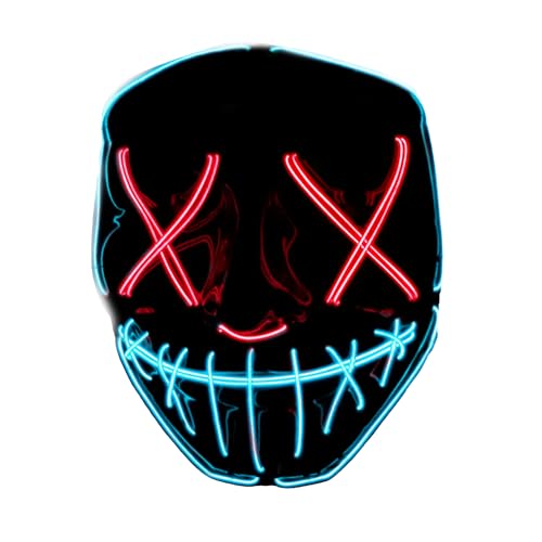 Original Cup The Purge® LED Maske | American Nightmare Eye | Premium Qualität | Hartplastik | 3 Blinkmodi | LED Maske | Cosplay | Halloween | Neon | 100% Horror | 100% Spaß von Original Cup