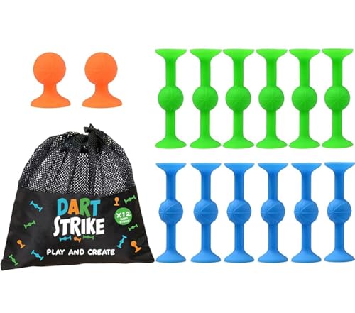 DartStrike® | 12er Set Darts mit Saugnäpfen | Formen gestalten für Kinder | Silikon-Spielzeug | Kinder und Erwachsene | Herausforderung | Originelles Geschenk | OriginalCup® von Original Cup