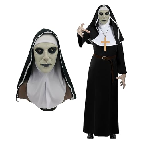 Original Cup Verkleidung Nonne Revenante Damen – zum Verkleiden, Cosplay für: Halloween – Thema(e): Zombie – Größe M/L, Schwarz von Original Cup