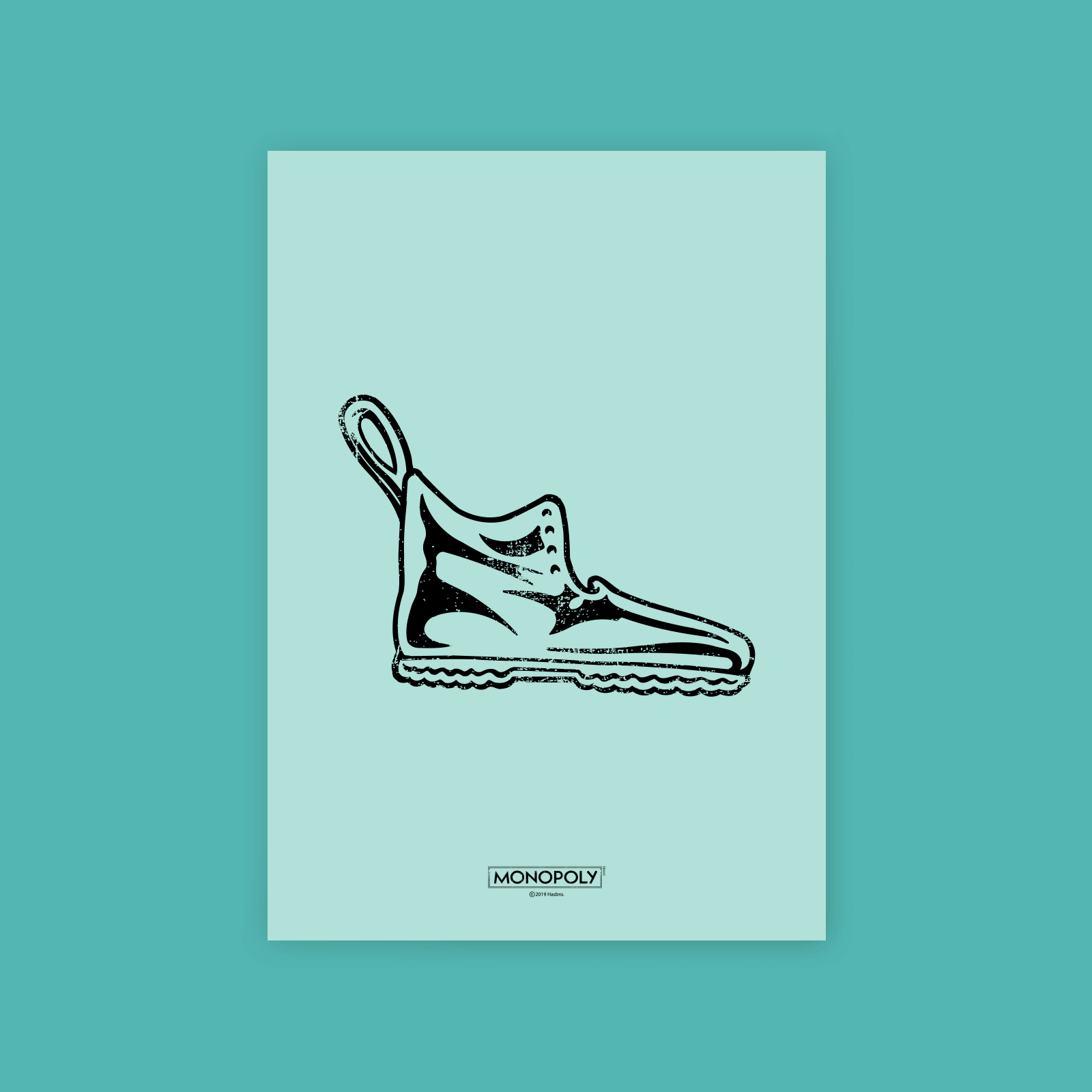 Monopoly Boot Letterpress Art Print - A4 Monopoly Boot Letterpress Art Print - A4 von Original Hero
