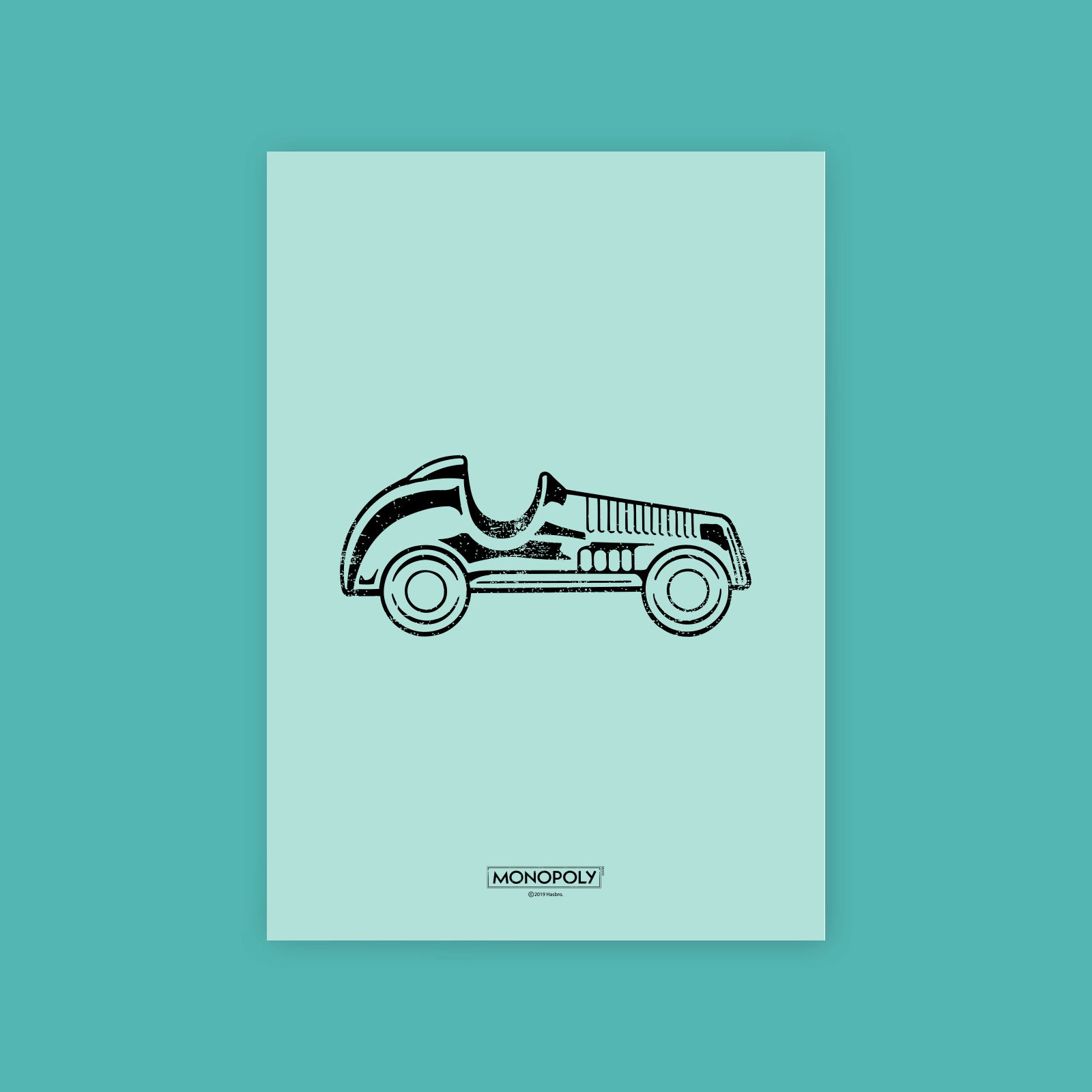 Monopoly Car Letterpress Art Print - A3 Monopoly Car Letterpress Art Print - A3 von Original Hero