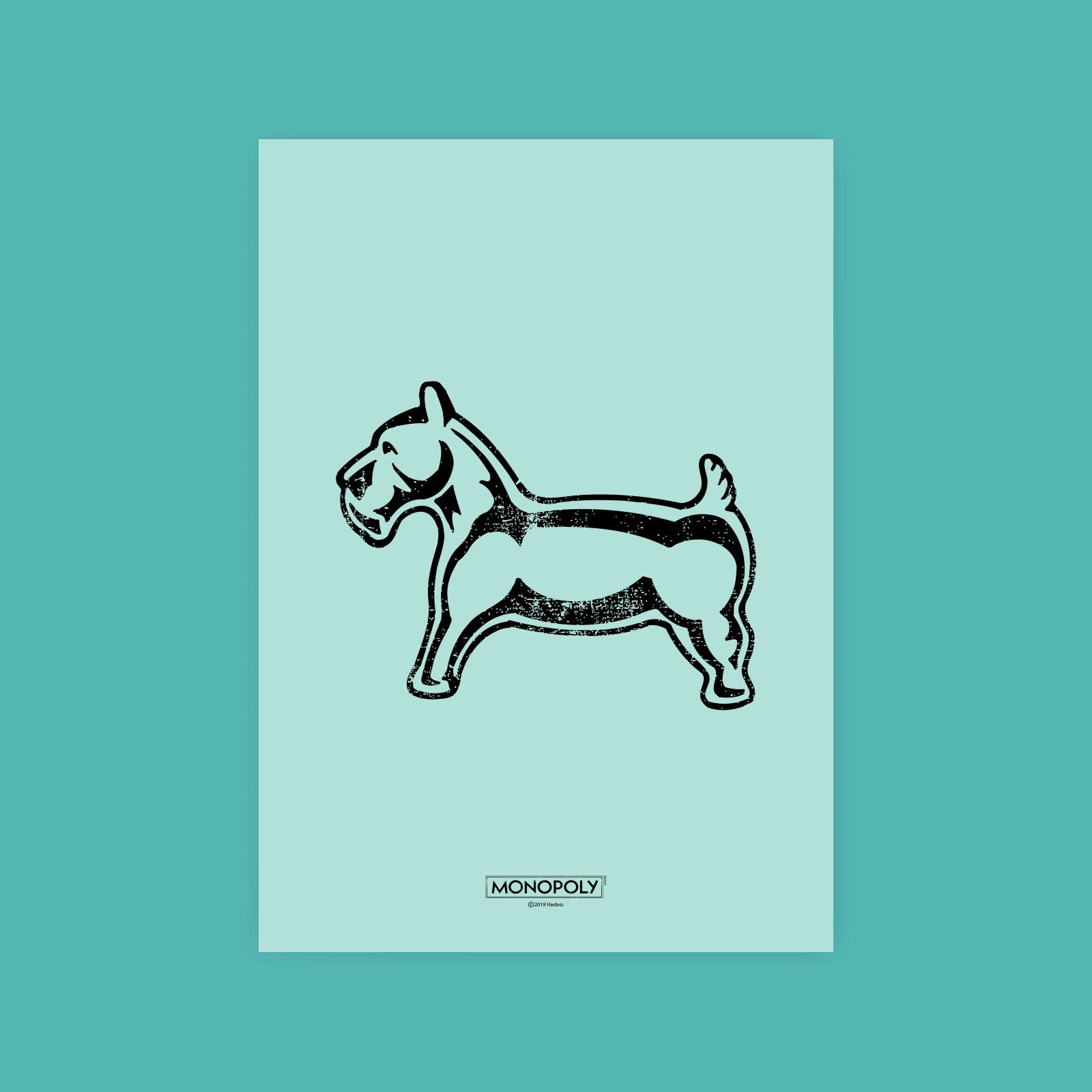 Monopoly Dog Letterpress Art Print - A4 Monopoly Dog Letterpress Art Print - A4 von Original Hero