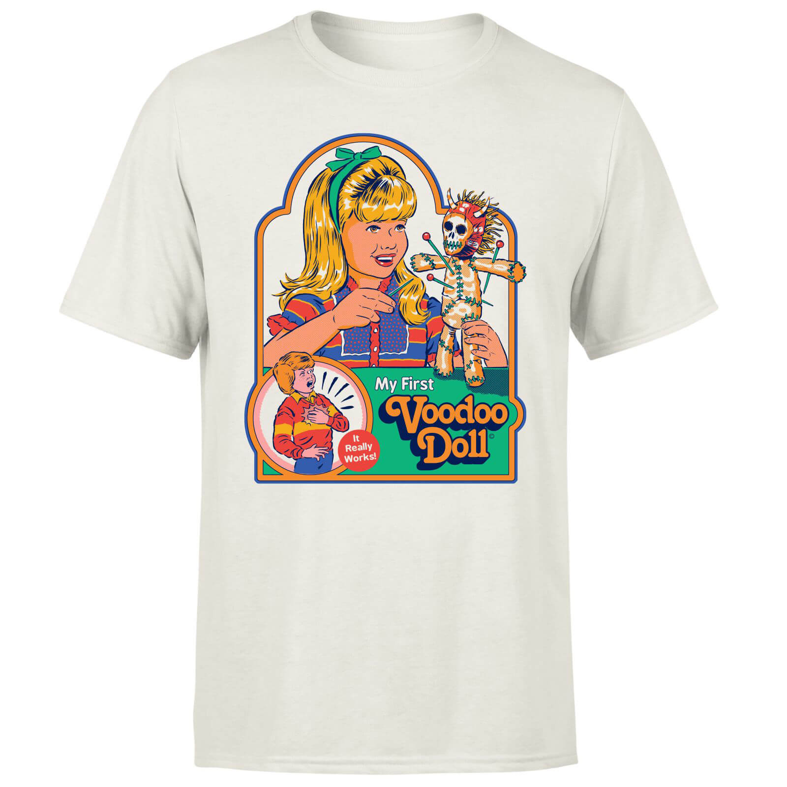 Steven Rhodes My First Voodoo Doll Unisex T-Shirt - White Vintage Wash - S - White Vintage Wash Steven Rhodes My First Voodoo Doll Unisex T-Shirt - White Vintage Wash - S - White Vintage Wash von Steven Rhodes