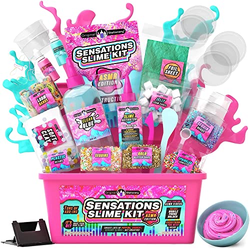 Original Stationery Sensations Slime Kit, ASMR Slime Kit für Mädchen, Komplettes Slime Kit zum Erstellen von ASMR Videos wie Social Media Stars, Top Slime Making Kit Geschenke für Kinder von Original Stationery