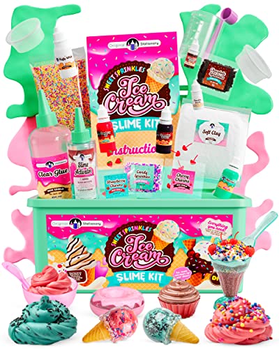 Original Stationery Süßes Eiscreme Schleim-Set für Mädchen, zum Selbermachen zur Herstellung von Leckeren Schleim, wie Schleim-Eisbecher, Lustiges Geburtstagsgeschenk von Original Stationery