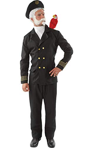 ORION COSTUMES Herren Captain Birdseye Matrosenuniform Maskenkostüm, Schwarz, XL von ORION COSTUMES