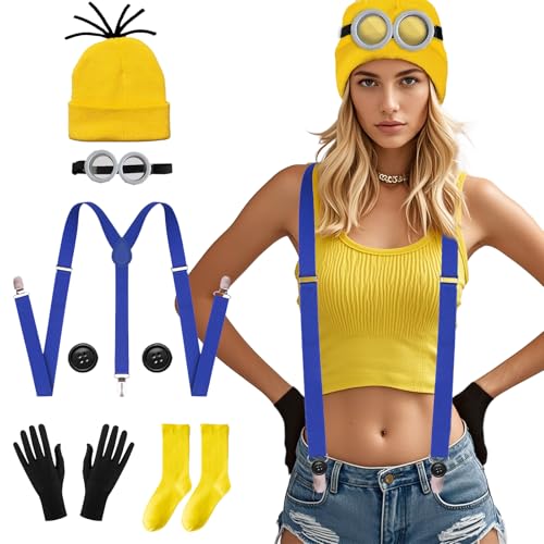 Orizizhic 6 PCS Halloween Kostüm Cosplay for Erwachsener and Kinder,Enthalten Goggles Hut Handschuhe Socken Knopf, Halloween Party Kostüm für Damen Herren Kinder Orizizhic 6 PCS Halloween Kostüm Cosplay for Erwachsener and Kinder,Enthalten Goggles Hut Handschuhe Socken Knopf, Halloween Party Kostüm für Damen Herren Kinder von Orizizhic