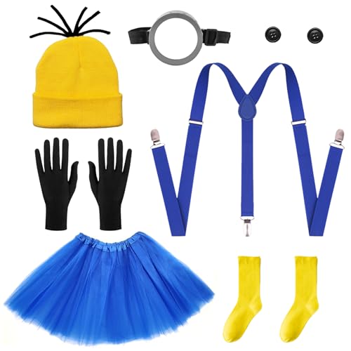 Orizizhic 7 PCS Karneval Kostüm Cosplay for Erwachsener and Kinder,Enthalten Goggles Hut Handschuhe Socken Knopf Röcke, Party Karneval Film Kostüm Halloween für Damen Herren Orizizhic 7 PCS Karneval Kostüm Cosplay for Erwachsener and Kinder,Enthalten Goggles Hut Handschuhe Socken Knopf Röcke, Party Karneval Film Kostüm Halloween für Damen Herren von Orizizhic