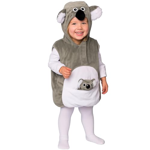 Orlob Handelsgesellschaft mbH Koala Kostüm Sydney für Kinder Gr. 104-110 grau weiß Tier Tierkostüm Fasching Karneval von Orlob Handelsgesellschaft mbH
