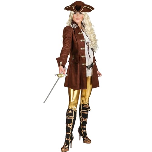 Piraten Kostüm Mantel braun Seeräuberin für Damen Gr. 50 Piratin Fasching Karneval Piraten Kostüm Mantel braun Seeräuberin für Damen Gr. 50 Piratin Fasching Karneval von Orlob Karneval