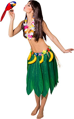 Blätterrock mit Bananen zum Hawaii Kostüm - Perfekt zu Südsee oder Hula Party von Orlob