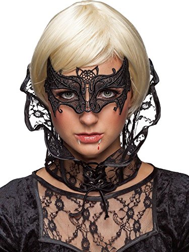 Fasching Halloween Augenmaske Fledermaus schwarz von Orlob