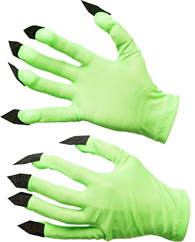 Fasching Halloween Handschuhe grün mit Krallen - Alien/Monster/Hexe Fasching Halloween Handschuhe grün mit Krallen - Alien/Monster/Hexe von Orlob