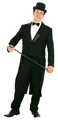 Fasching Herren Frack schwarz mit Satinkragen Gr. 60 von Orlob