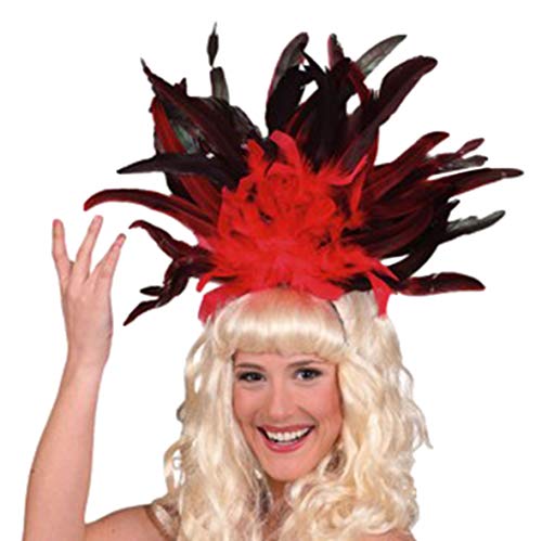 Fasching Samba-Federschmuck (rot) von Orlob