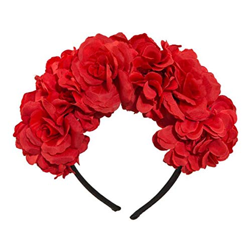 Fasching Trachten Dirndlzubehör Haarreif Blumenschmuck (rot) von Orlob