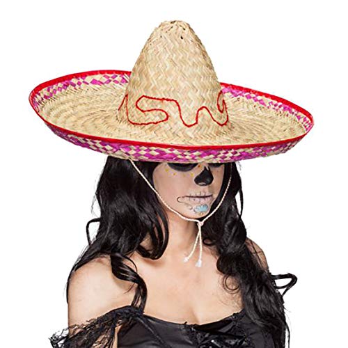 Hut: Sombrero, Stroh, naturfarben, bunter Rand Hut: Sombrero, Stroh, naturfarben, bunter Rand von Orlob