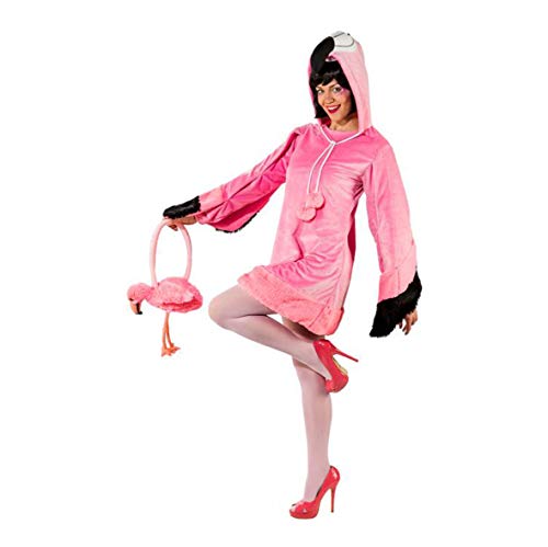 Krause & Sohn Damen Kostüm Flamingo Rosalie mit Handtasche Kleid rosa Tier Vogel Fasching Karneval (46/48) von Orlob