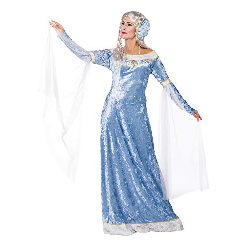 Mittelalter Kostüm, Gr. 34/36, Prinzessin Kleid hellblau Samt Game of Thrones Märchen von Krause & Sohn