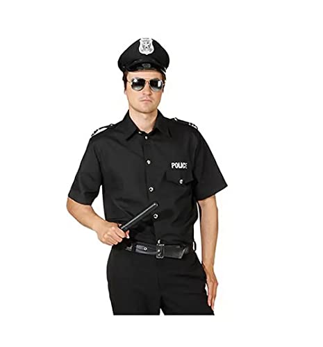 NEU Herren-Hemd Police schwarz, Gr. 50-52 von Orlob