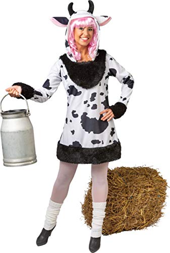 Orlob Damen Kostüm Kuh Kleid Kleid m. Kapuze Karneval Fasching Gr. 34/36 von Orlob