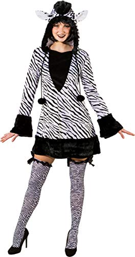 Orlob Fasching Kostüm Damen Zebra Kleid mit Kapuze (34/36) von Orlob