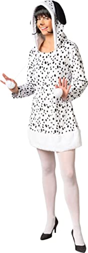 Orlob Kleid Dalmatiner | langarm Kostüm für Damen | Fasching Karneval Verkleidung warm | Gruppenkostüm süß (38-40) von Orlob