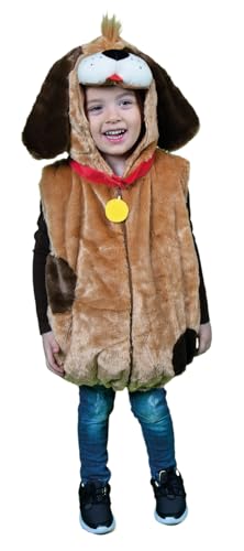 Orlob Kostüm Kinder Weste Hund Fasching Karneval Fr. 116/128 Jungen Mädchen, 3-5 Jahre von Orlob