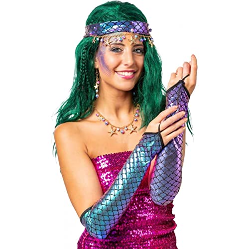 Orlob Kostüm Zubehör Set Meerjungfrau Handschuhe Karneval Fasching von Orlob