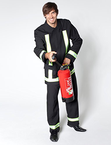 NEU Herren-Kostüm Feuerwehrmann, schwarz Gr 50-52 von Orlob