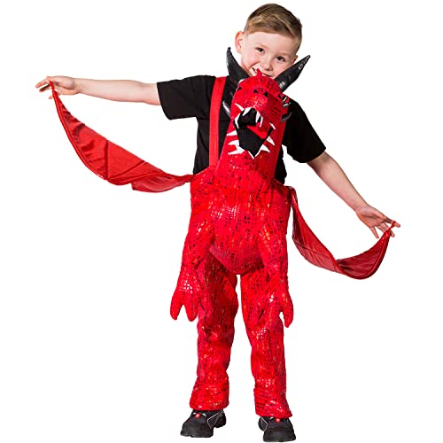 Roter Drache Huckepack Kostüm für Kinder - 3 bis 5 Jahre - Drachenkostüm zum Hineinsteigen Reiten Ritterspiele Burgfest Mittelalter Party Roter Drache Huckepack Kostüm für Kinder - 3 bis 5 Jahre - Drachenkostüm zum Hineinsteigen Reiten Ritterspiele Burgfest Mittelalter Party von Orlob