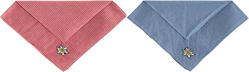 Trachtentuch rot-weiß o. blau-weiß kariert (blau-weiß) von Orlob
