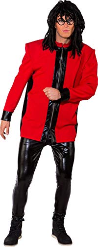 Unbekannt Herren Kostüm Musiker Jacke mit Schulterpolster blau oder rot Gr. 46-56 Show-Kostüm 80er 90er Karneval (46/48, rot) von Orlob