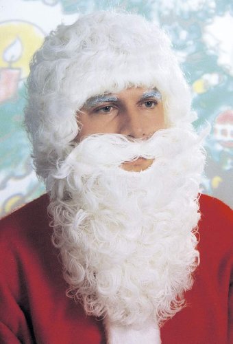 Weihnachten Nikolaus-Set - Bart und Perücke (matt-weiß) von Orlob