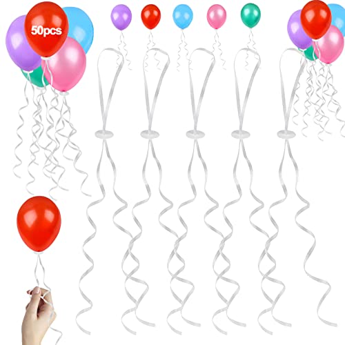 50 Stück Ballonverschlüsse Helium mit Schnur, Ballonverschlüsse mit Polyband, Ballons Schnur für Hochzeitsfeier, Weihnachten, Geburtstagsfeiern, Machen Luftballon Girlande 50 Stück Ballonverschlüsse Helium mit Schnur, Ballonverschlüsse mit Polyband, Ballons Schnur für Hochzeitsfeier, Weihnachten, Geburtstagsfeiern, Machen Luftballon Girlande von Ormromra