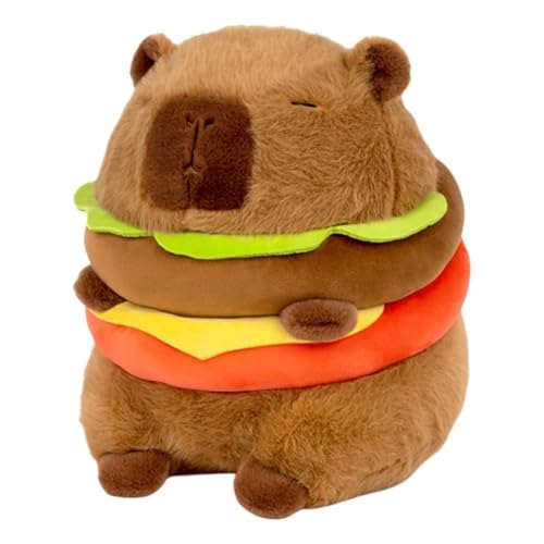 Orolotay 1 Stück Realistischer Capybara-Burger-Plüsch, Niedlicher Capybara-Stofftierkissen Gesamthöhe Ca. 20 cm Weiche Hamburger-Food-Stofftiere Puppe Orolotay 1 Stück Realistischer Capybara-Burger-Plüsch, Niedlicher Capybara-Stofftierkissen Gesamthöhe Ca. 20 cm Weiche Hamburger-Food-Stofftiere Puppe von Orolotay