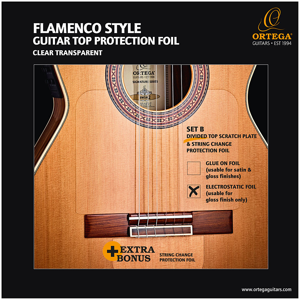 Ortega OERP-FLAM2 Divided Top Pickguard von Ortega