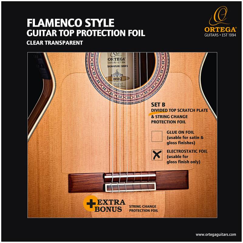 Ortega OERP-FLAM2 Divided Top Pickguard von Ortega