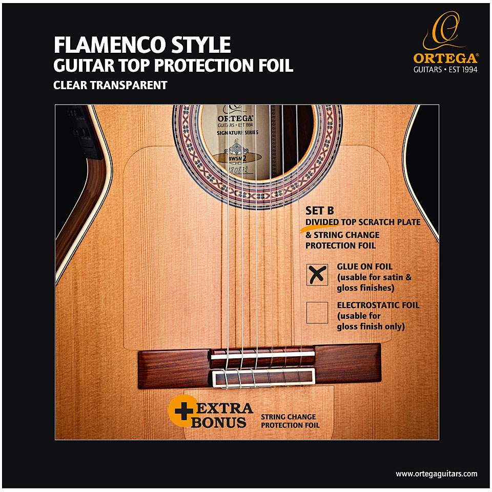 Ortega OPG-FLAM2 Divided Top Pickguard von Ortega