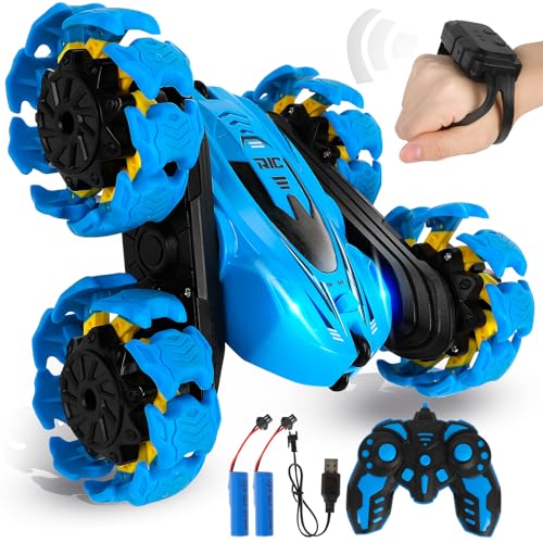 Ferngesteuertes Auto Kinder ab 3 4 5 6 Jahre mit LED Lichter | 2.4Ghz RC Auto mit 360° Drehung & 4WD Offroad | 2 Aufladbarer Batterien | Monstertruck Spielzeug Geschenk für Jungen Mädchen (Blau) von Orvyna