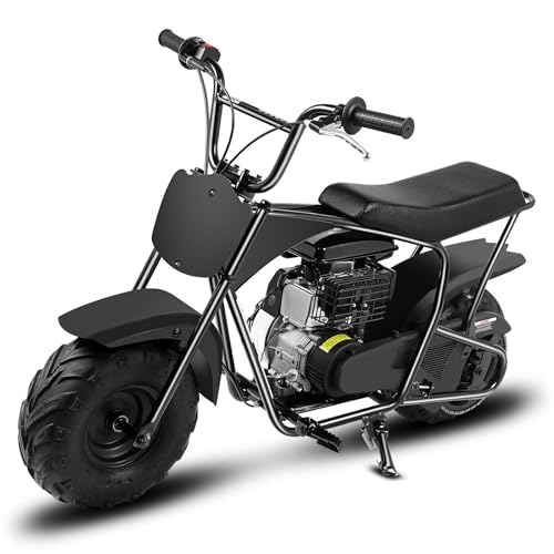 Dirt Bike Pocket Bike Kinder 105CC 4-Takt benzinbetriebenes Off Road Mini Dirt Bike Pit Bike mit Automatikgetriebe und Seilzugstarter DIY-Aufkleber Bike ab 13 Jahre (Schwarz) von Oryxearth