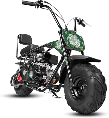 Dirt Bike Pocket Bike Kinder 99CC 4-Takt benzinbetriebenes Off Road Mini Dirt Bike Pit Bike mit Automatikgetriebe und Seilzugstarter DIY-Aufkleber Bike ab 13 Jahre (99CC-Grün) von Oryxearth